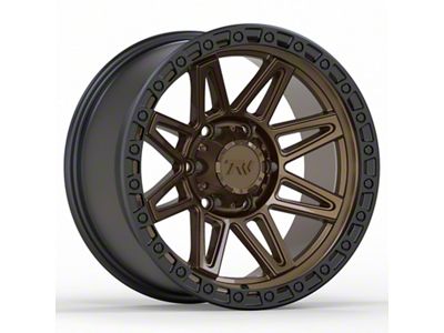 TW Offroad T23 Vector Matte Black with Bronze 6-Lug Wheel; 17x9 ; 0mm Offset (23-24 Canyon)