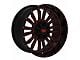 TW Offroad T6 Speed Gloss Black with Red 6-Lug Wheel; 20x10; -12mm Offset (23-24 Canyon)