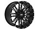 TW Offroad T8 Flame Gloss Black with Milled Spokes 5-Lug Wheel; 20x10; -12mm Offset (05-11 Dakota)