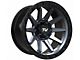 TW Offroad T21 Straight Matte Black with Gun Metal 6-Lug Wheel; 17x9 ; 0mm Offset (19-24 Sierra 1500)