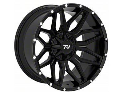TW Offroad T3 Lotus Gloss Black 6-Lug Wheel; 20x10; -12mm Offset (21-24 Tahoe)