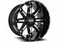 Twisted Off-Road T-23 Wraith Gloss Black Machined 8-Lug Wheel; 20x10; -24mm Offset (17-22 F-350 Super Duty SRW)