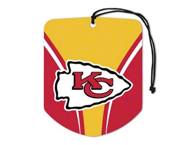 Air Fresheners with Kansas City Chiefs Logo; Red, Yellow