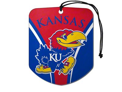 Air Fresheners with University of Kansas Logo; Blue, Red and Yellow