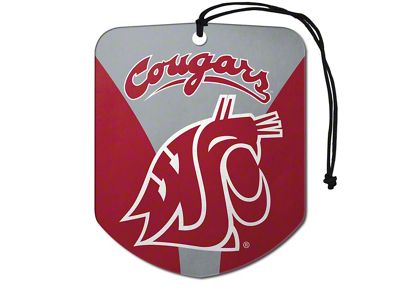 Air Fresheners with Washington State University Logo; Red and Gray