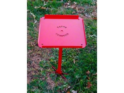 Camping Side Table; Red