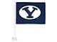 Car Flag with Brigham Young University Logo; Navy (Universal; Some Adaptation May Be Required)