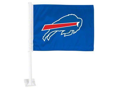 Car Flag with Buffalo Bills Logo; Blue (Universal; Some Adaptation May Be Required)