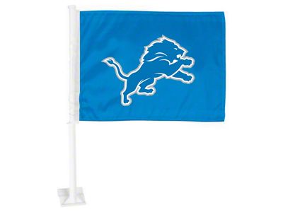 Car Flag with Detroit Lions Logo; Blue (Universal; Some Adaptation May Be Required)