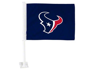 Car Flag with Houston Texans Logo; Blue (Universal; Some Adaptation May Be Required)