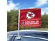 Car Flag with Kansas City Chiefs Super Bowl LVIII Champions Logo; Red (Universal; Some Adaptation May Be Required)