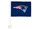 Car Flag with New England Patriots Logo; Blue (Universal; Some Adaptation May Be Required)