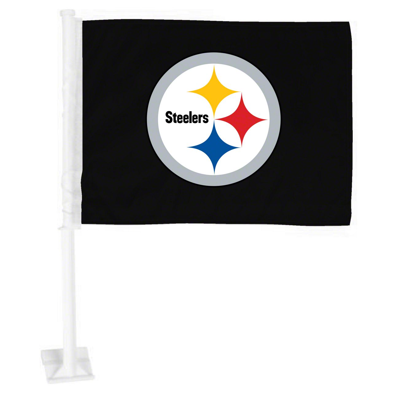 Universal AT Car Flag with Pittsburgh Steelers Logo; Black (Universal ...