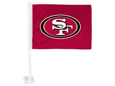 Car Flag with San Francisco 49ers Logo; Maroon (Universal; Some Adaptation May Be Required)