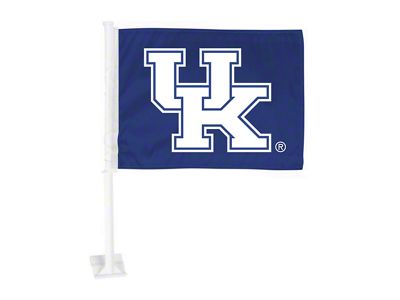 Car Flag with University of Kentucky Logo; Blue (Universal; Some Adaptation May Be Required)