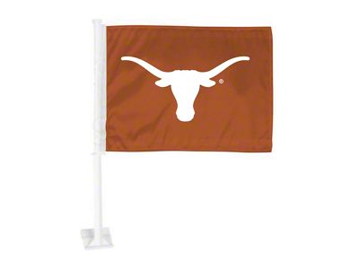 Car Flag with University of Texas Logo; Orange (Universal; Some Adaptation May Be Required)