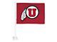 Car Flag with University of Utah Logo; Red (Universal; Some Adaptation May Be Required)