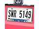 Embossed License Plate Frame with Los Angeles Dodgers Logo; Blue (Universal; Some Adaptation May Be Required)