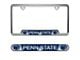 Embossed License Plate Frame with Pennsylvania State University Logo; Chrome (Universal; Some Adaptation May Be Required)