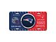 Embossed Metal License Plate with New England Patriots Logo; Navy / Red (Universal; Some Adaptation May Be Required)