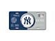 Embossed Metal License Plate with New York Yankees Logo; Navy / Gray (Universal; Some Adaptation May Be Required)