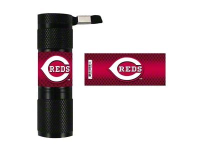 Flashlight with Cincinnati Reds Logo; Red