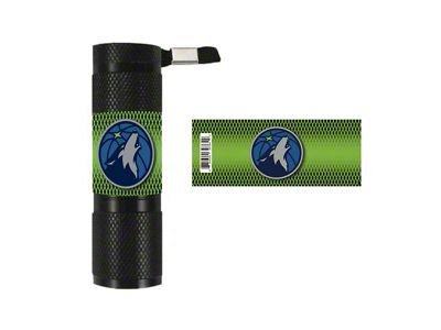 Flashlight with Minnesota Timberwolves Logo; Green