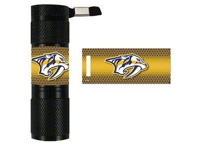 Flashlight with Nashville Predators Logo; Yellow