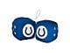 Fuzzy Dice with Indianapolis Colts Logo; Blue (Universal; Some Adaptation May Be Required)