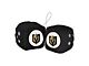 Fuzzy Dice with Vegas Golden Knights Logo; Black (Universal; Some Adaptation May Be Required)