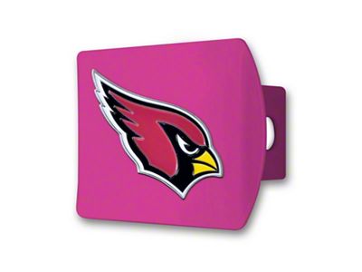 Hitch Cover with Arizona Cardinals Logo; Pink (Universal; Some Adaptation May Be Required)