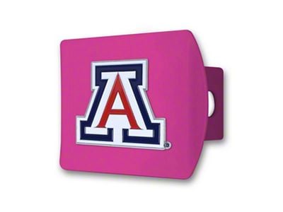 Hitch Cover with Arizona Logo; Pink (Universal; Some Adaptation May Be Required)