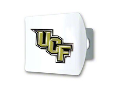 Hitch Cover with Central Florida Logo; White (Universal; Some Adaptation May Be Required)