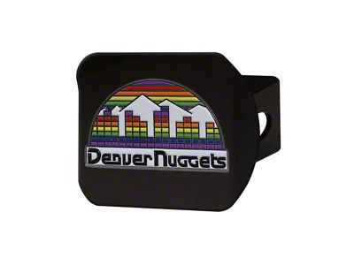 Hitch Cover with Denver Nuggets Logo; Black (Universal; Some Adaptation May Be Required)