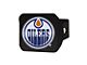 Hitch Cover with Edmonton Oilers Logo; Black (Universal; Some Adaptation May Be Required)