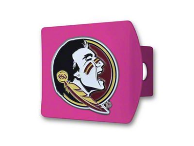 Hitch Cover with Florida State Logo; Pink (Universal; Some Adaptation May Be Required)