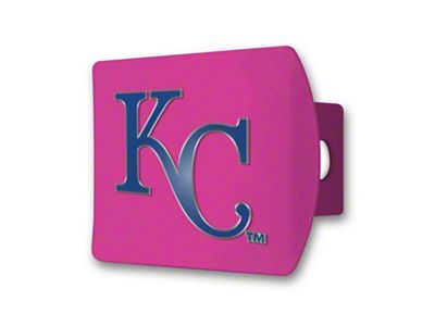 Hitch Cover with Kansas City Royals Logo; Pink (Universal; Some Adaptation May Be Required)