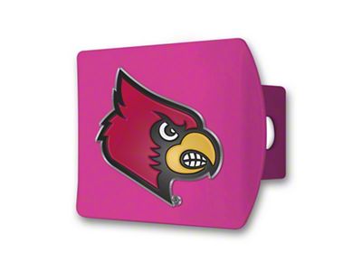 Hitch Cover with Louisville Logo; Pink (Universal; Some Adaptation May Be Required)