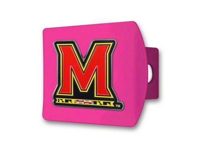 Hitch Cover with Maryland Logo; Pink (Universal; Some Adaptation May Be Required)