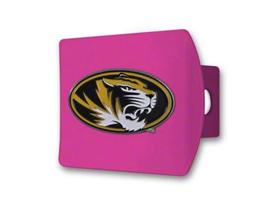 Hitch Cover with Missouri Logo; Pink (Universal; Some Adaptation May Be Required)