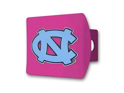 Hitch Cover with North Carolina Logo; Pink (Universal; Some Adaptation May Be Required)