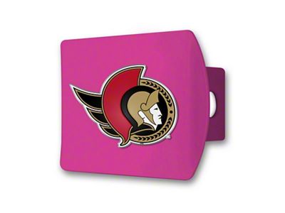 Hitch Cover with Ottawa Senators Logo; Pink (Universal; Some Adaptation May Be Required)