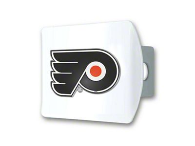 Hitch Cover with Philadelphia Flyers Logo; White (Universal; Some Adaptation May Be Required)