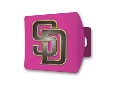 Hitch Cover with San Diego Padres Logo; Pink (Universal; Some Adaptation May Be Required)