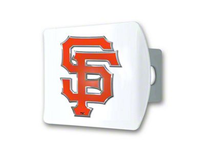 Hitch Cover with San Francisco Giants Logo; White (Universal; Some Adaptation May Be Required)