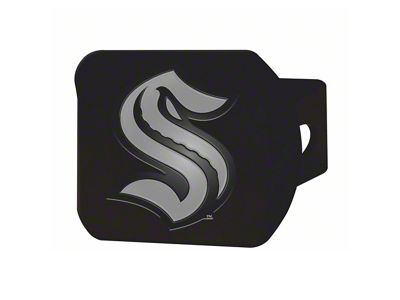 Hitch Cover with Seattle Kraken Logo; Black (Universal; Some Adaptation May Be Required)