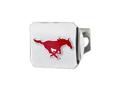 Hitch Cover with Southern Methodist University Logo; Chrome (Universal; Some Adaptation May Be Required)