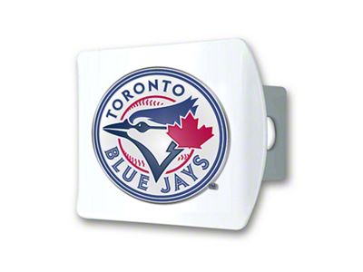 Hitch Cover with Toronto Blue Jays Logo; White (Universal; Some Adaptation May Be Required)