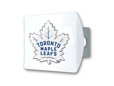 Hitch Cover with Toronto Maple Leafs Logo; White (Universal; Some Adaptation May Be Required)