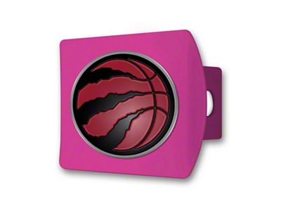 Hitch Cover with Toronto Raptors Logo; Pink (Universal; Some Adaptation May Be Required)